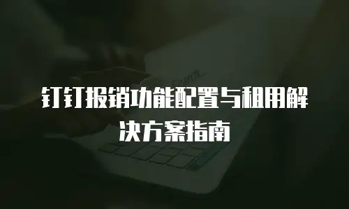 钉钉报销功能配置与租用解决方案指南