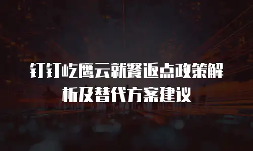 钉钉屹鹰云就餐返点政策解析及替代方案建议