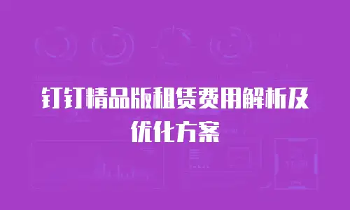 钉钉精品版租赁费用解析及优化方案