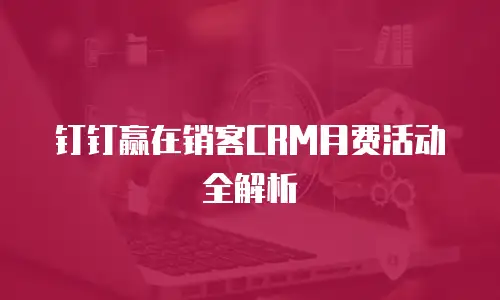 钉钉赢在销客CRM月费活动全解析
