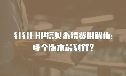 钉钉ERP搭贝系统费用解析：哪个版本最划算？