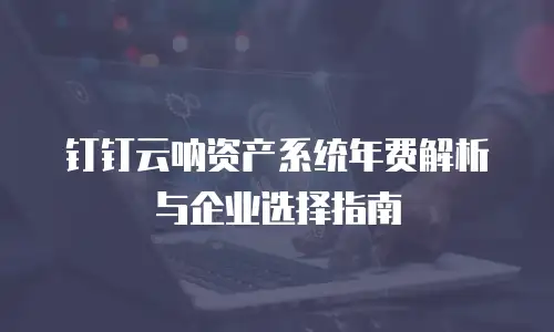 钉钉云呐资产系统年费解析与企业选择指南