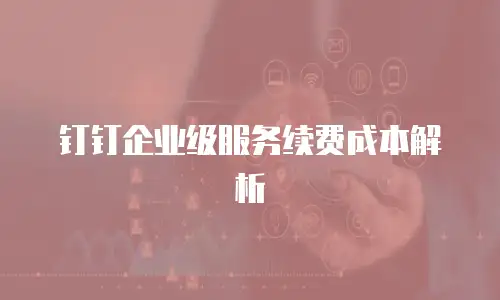 钉钉企业级服务续费成本解析