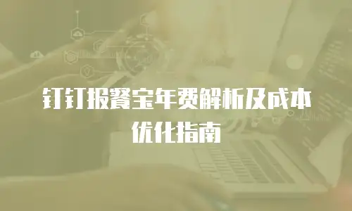 钉钉报餐宝年费解析及成本优化指南