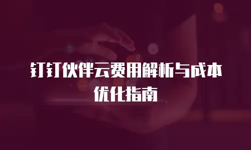 钉钉伙伴云费用解析与成本优化指南