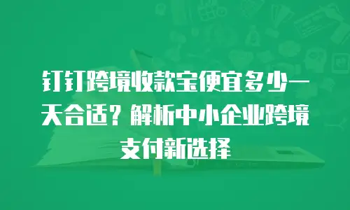 钉钉跨境收款宝便宜多少一天合适？解析中小企业跨境支付新选择