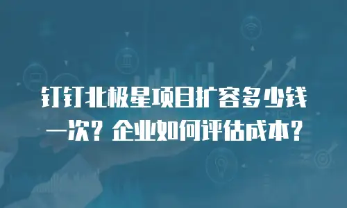 钉钉北极星项目扩容多少钱一次？企业如何评估成本？