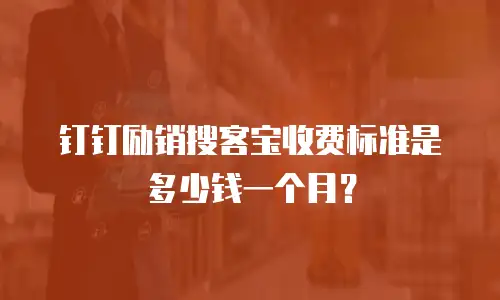 钉钉励销搜客宝收费标准是多少钱一个月？