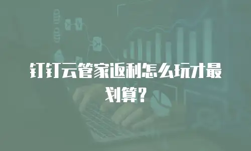 钉钉云管家返利怎么玩才最划算？