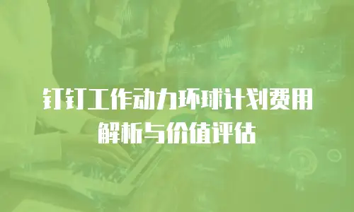 钉钉工作动力环球计划费用解析与价值评估