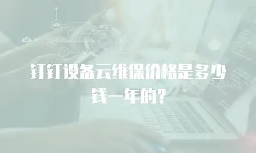 钉钉设备云维保价格是多少钱一年的？