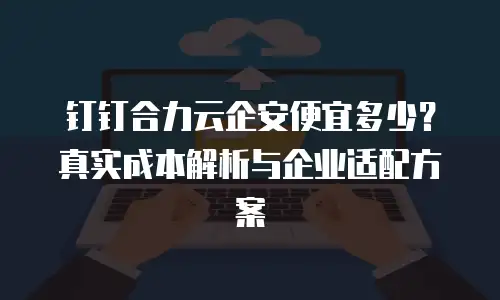 钉钉合力云企安便宜多少？真实成本解析与企业适配方案