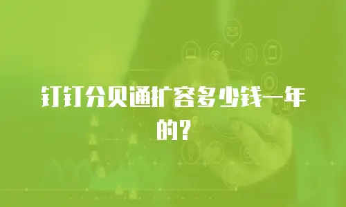 钉钉分贝通扩容多少钱一年的？