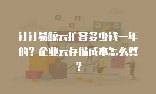 钉钉易鲸云扩容多少钱一年的？企业云存储成本怎么算？