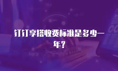 钉钉享搭收费标准是多少一年？