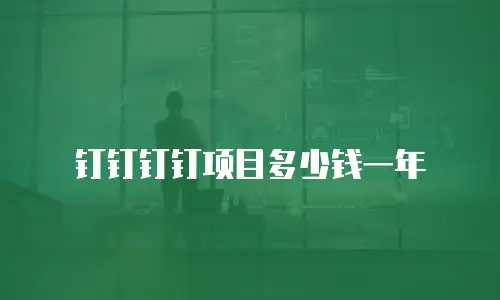 钉钉钉钉项目多少钱一年