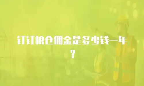 钉钉粮仓佣金是多少钱一年？