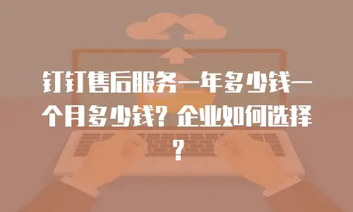钉钉售后服务一年多少钱一个月多少钱？企业如何选择？