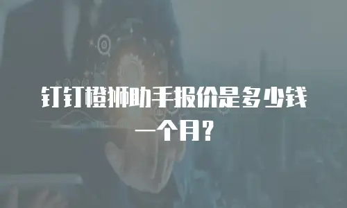 钉钉橙狮助手报价是多少钱一个月？