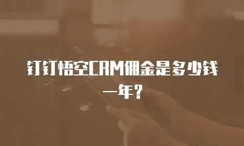 钉钉悟空CRM佣金是多少钱一年？