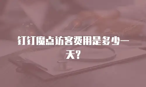 钉钉魔点访客费用是多少一天？
