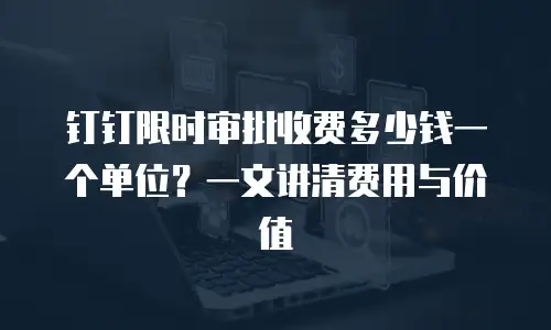 钉钉限时审批收费多少钱一个单位？一文讲清费用与价值