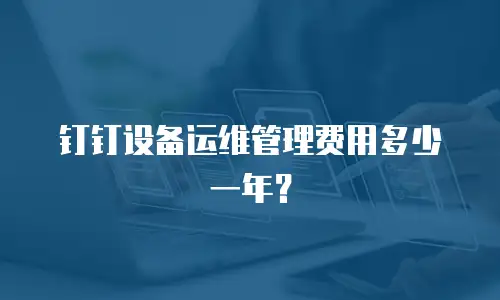 钉钉设备运维管理费用多少一年？