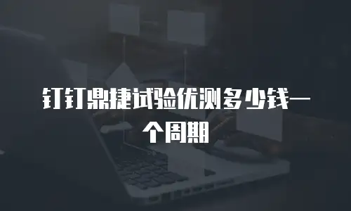钉钉鼎捷试验优测多少钱一个周期