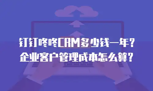 钉钉咚咚CRM多少钱一年？企业客户管理成本怎么算？