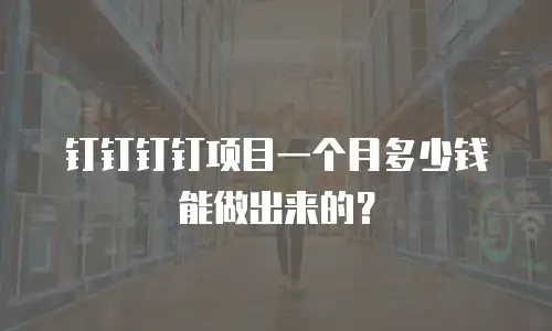 钉钉钉钉项目一个月多少钱能做出来的？