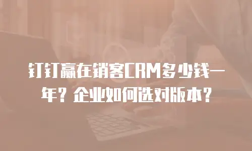 钉钉赢在销客CRM多少钱一年？企业如何选对版本？