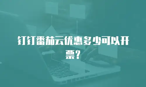 钉钉番茄云优惠多少可以开票？