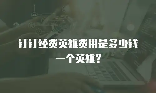 钉钉经费英雄费用是多少钱一个英雄？