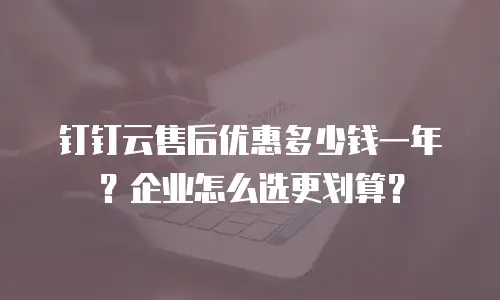 钉钉云售后优惠多少钱一年？企业怎么选更划算？