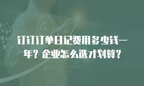 钉钉订单日记费用多少钱一年？企业怎么选才划算？