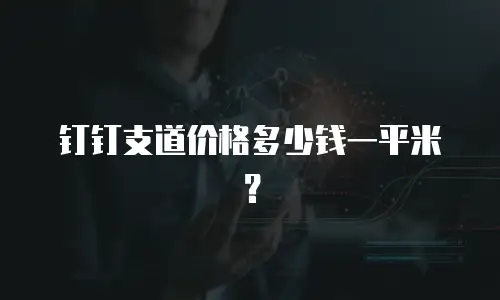 钉钉支道价格多少钱一平米？