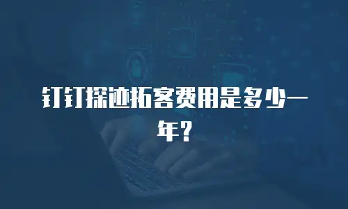 钉钉探迹拓客费用是多少一年？