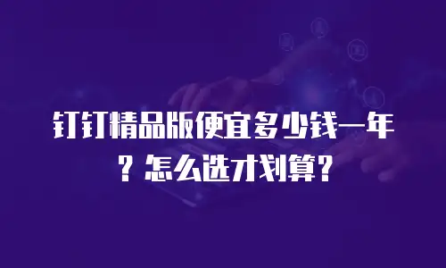 钉钉精品版便宜多少钱一年？怎么选才划算？