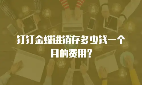 钉钉金蝶进销存多少钱一个月的费用？