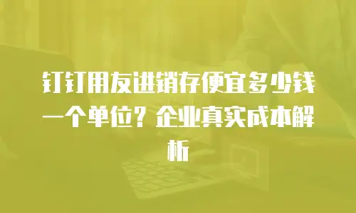 钉钉用友进销存便宜多少钱一个单位？企业真实成本解析