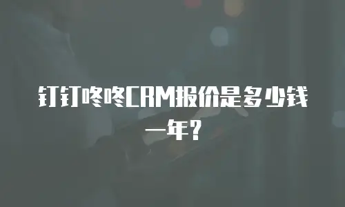 钉钉咚咚CRM报价是多少钱一年？