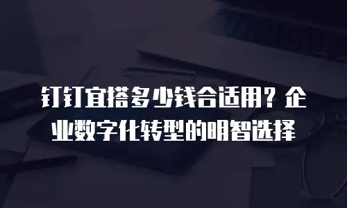 钉钉宜搭多少钱合适用？企业数字化转型的明智选择