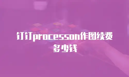 钉钉processon作图续费多少钱