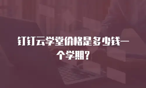 钉钉云学堂价格是多少钱一个学期？