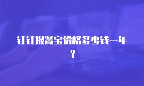 钉钉报餐宝价格多少钱一年？
