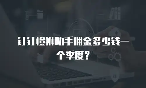 钉钉橙狮助手佣金多少钱一个季度？