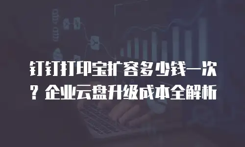 钉钉打印宝扩容多少钱一次？企业云盘升级成本全解析