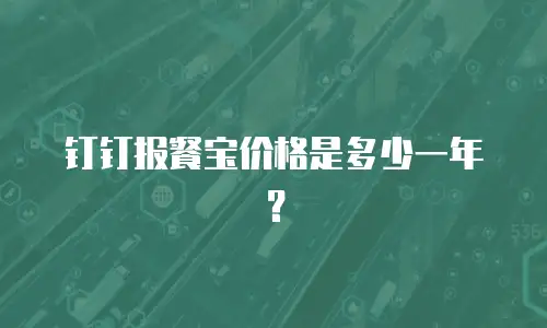钉钉报餐宝价格是多少一年？
