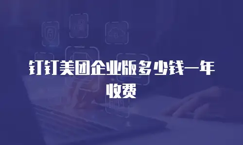 钉钉美团企业版多少钱一年收费
