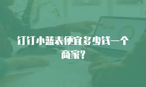 钉钉小蓝表便宜多少钱一个商家？